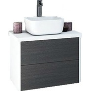 Тумба подвесная со столешницей Акватон Брук 60 см 1A201901BCDF0, белый/дуб феррара - фото 