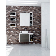 Тумба подвесная со столешницей Акватон Брук 60 см 1A201901BCDF0, белый/дуб феррара - фото 3