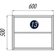 Тумба подвесная со столешницей открытая Акватон Брук 60 см 1A201301BCDL0, белый/дуб латте - фото 3