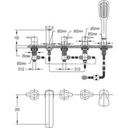 Смеситель для ванны Cezares Tesoro F-BVD5-01 - фото 2