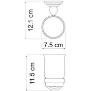Стакан для зубных щеток WasserKraft Ammer K-7028 - фото 4
