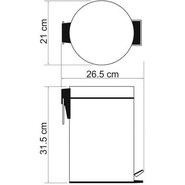 Ведро для мусора с педалью WasserKraft Elbe K-635BLACK - фото 3