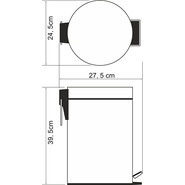 Ведро для мусора с педалью WasserKraft K-612 - фото 3