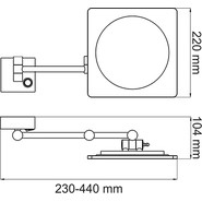 Зеркало косметическое настенное WasserKraft K-1008 - фото 5