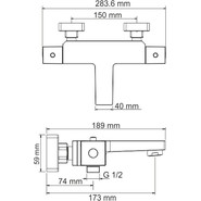 Смеситель для ванны с термостатом WasserKraft Alme 1511 Thermo - фото 5