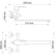 Смеситель для ванны WasserKraft Alme 1502L - фото 3