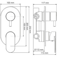 Смеситель для ванны WasserKraft Elbe 7471, чёрный - фото 2