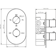 Смеситель для ванны с термостатом WasserKraft Elbe 7444, чёрный - фото 3
