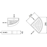 Полка угловая Fixsen Hotel FX-31003A 20 см - фото 3