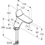 Смеситель для раковины Kludi Ambienta 530260575 - фото 5