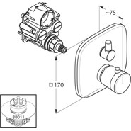 Смеситель для ванны с термостатом Kludi Ambienta 538300575 - фото 2