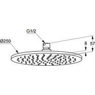 Верхний душ Kludi A-QA 6432505-00, латунь 250 мм - фото 2