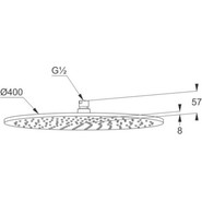 Верхний душ Kludi A-QA 6434091-00, латунь 400 мм, белый - фото 2