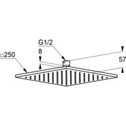 Верхний душ Kludi A-QA 6442505-00, латунь 250х250 мм - фото 2