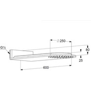 Верхний душ Kludi A-QA 6487005-00, латунь 250х600 мм - фото 3
