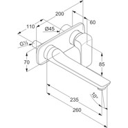 Смеситель для раковины настенный Kludi Ameo 235 мм 412450575 - фото 3