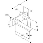 Смеситель для раковины настенный Kludi Balance 185 мм 522469175, белый - фото 3