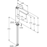 Смеситель для раковины высокий Kludi Balance 212 мм 522969175, белый - фото 3