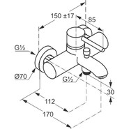 Смеситель для ванны Kludi Bozz 386910576 - фото 3
