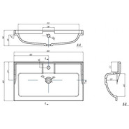 Раковина Акватон Фабиа 80 см 1A708031FB010 - фото 5