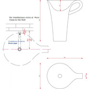Раковина отдельностоящая ArtCeram Cup 70 см OSL004 01 50 bi/nero - фото 4
