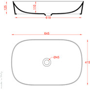 Раковина-чаша ArtCeram Ghost 65 см GHL002 01 00 bi*0 - фото 4