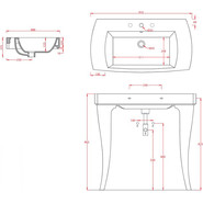 Раковина на ножках ArtCeram Jazz 90 см JZL001 01 00*1+JZC002 51 00/ JZ23 - фото 3