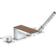 Смеситель для ванны Axor MyEdition 47432000, хром/орех - фото 