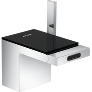 Смеситель для биде Axor MyEdition 47212000, хром/чёрное стекло, Цвет производителя: хром, чёрное стекло - фото 