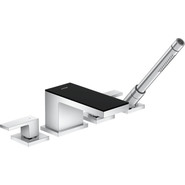 Смеситель для ванны Axor MyEdition 47432000, хром/чёрное стекло, Цвет производителя: хром, чёрное стекло - фото 