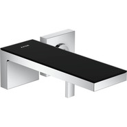 Смеситель для раковины настенный Axor MyEdition 47062000, хром/чёрное стекло, Цвет производителя: хром, чёрное стекло - фото 