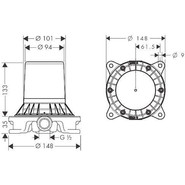 Скрытая часть для напольного смесителя Axor Universal 10452180 - фото 2