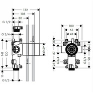 Скрытая часть Axor ShowerCollection 36770180 - фото 2