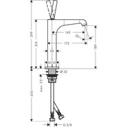 Смеситель для раковины высокий Axor Citterio E 299 мм 36103000 - фото 5