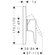 Смеситель для душа Axor Citterio M 34625000 - фото 3