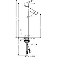 Смеситель для раковины высокий Axor Starck 10103000 - фото 4
