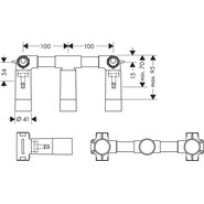 Скрытая часть для двухвентильного смесителя для раковины на 3 отверстия Axor Universal 10303180 - фото 2