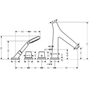 Смеситель для ванны с термостатом Axor Starck Organic 12425000 - фото 2