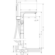 Смеситель для ванны с термостатом Axor Urquiola 11422000 - фото 6