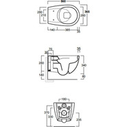 Унитаз подвесной безободковый Simas Vignoni VI18nero bril, Цвет производителя: чёрный - фото 4