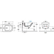 Биде подвесное Globo Forty3 FOS10.BI*1, глубина 520 мм - фото 5