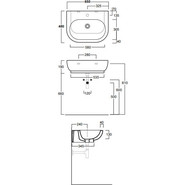 Раковина подвесная Simas E-Line 65 см EL10bi*0 - фото 6