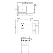 Раковина с консолью Simas Frozen 90 см FZ11bi*1 - фото 3