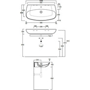 Раковина подвесная Simas Vignoni 100 см VI12bi*1 - фото 6