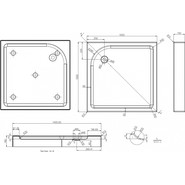 Акриловый поддон Azario 100х100 см P110R/L - фото 2