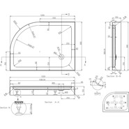 Акриловый поддон Azario 120х90 см P2912 L - фото 2