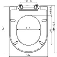 Сиденье с крышкой для унитаза Ravak Uni Chrome дюропласт X01549 - фото 3