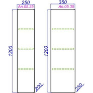 Пенал подвесной Aqwella Анкона 25 см An.05.25/W - фото 4