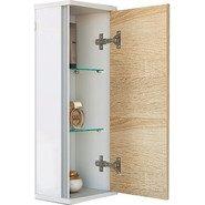 Шкафчик навесной Aqwella Miami 25 см Mai.04.25, белый/дуб сонома - фото 