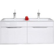 Тумба подвесная с раковиной Aqwella Malaga 120 см Mal.01.12, Цвет фасада: белый - фото 